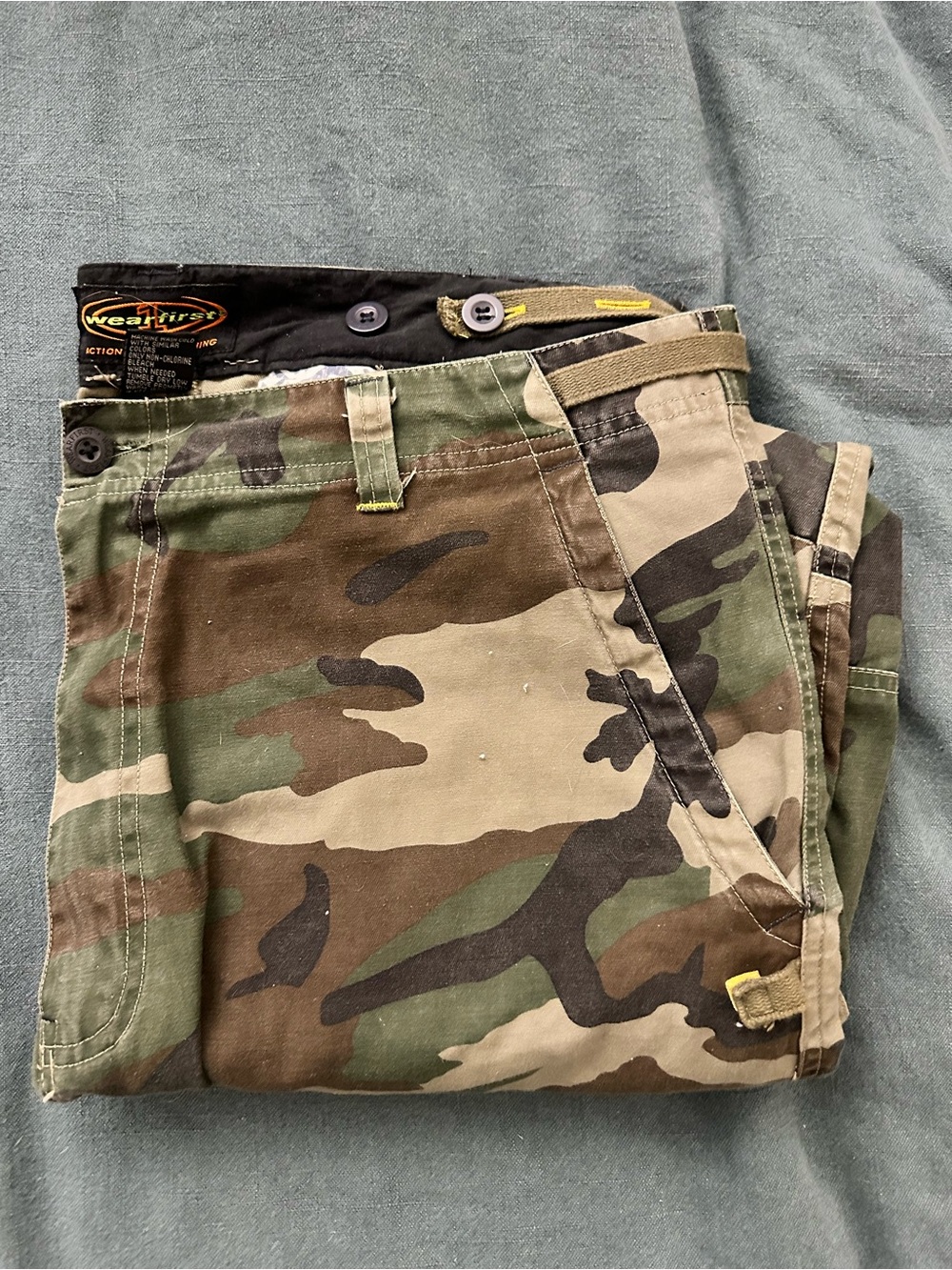 Men's Woodland Camouflage Cargo Pants - Runs Slim/Skinny at Thigh